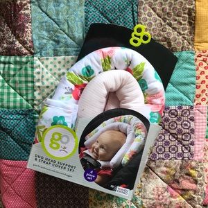 Baby Car seat floral head support set